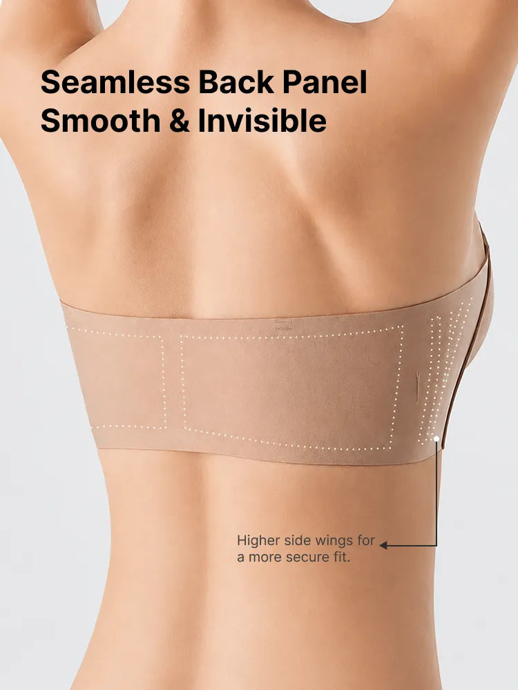 Soutien-gorge bandeau push-up sculptant à fermeture frontale