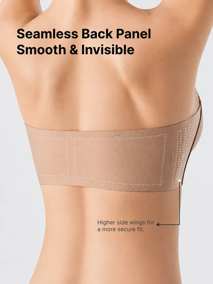 Soutien-gorge bandeau push-up sculptant à fermeture frontale