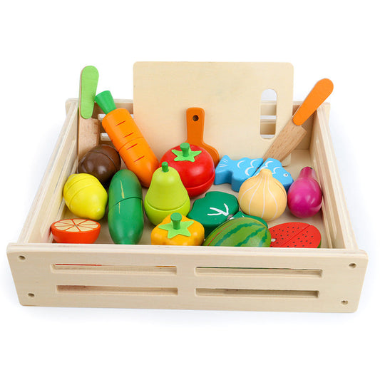 MonMarchéBois™ | Boîte en bois de légumes et de fruits 🍉🥕