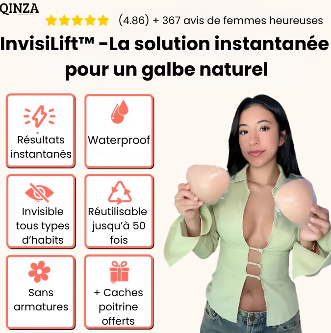 InvisiLift™ - Cup Push-Up invisible pour une poitrine parfaite 🌟
